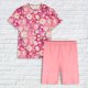 thumbnail image 5 of Puntoco Conjunto de pijama cómodo para mujer, conjunto de camiseta y pantalones cortos de manga corta con cuello redondo y estampado navideño para mujer, ropa para el hogar, 5 of 5