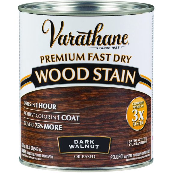 Rust-Oleum Premium Fast Dry Wood Stain Walnut Brown - Quick Drying - 1-Quart