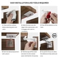 thumbnail image 4 of Upgraded Invisible Baby Proofing Cabinet Latch Locks (10 Pack) - No Drilling or Tools Required for Installation, Works with Most Cabinets and Drawers, Works with Countertop Overhangs, Highly Secure, 4 of 4
