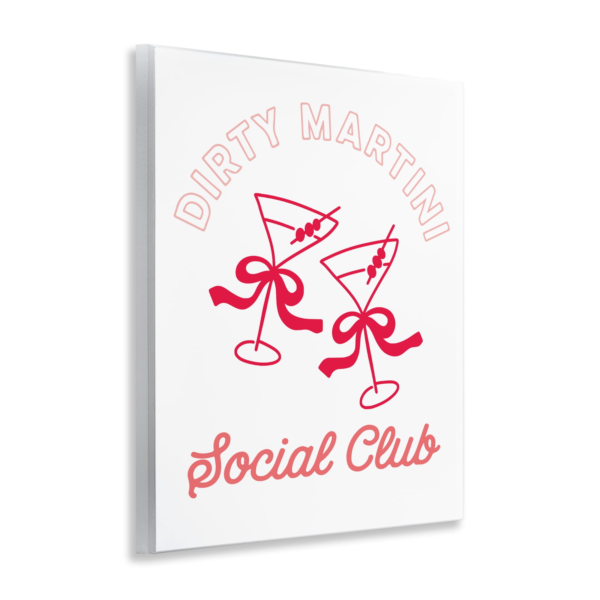 Stupell Industries Pink Martini Social Club Wall Plaque Art, design by Lettered and Lined