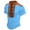 G11 Blue, variant on Mens Tops V Neck Short Sleeve Colorblock Drawstring Open Collar Summer Comfortable Casual Mens Shirt Size M Black