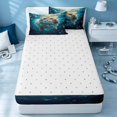thumbnail image 4 of Erosebridal Cute Cat Zipper Twin Comforter Sets with Fitted Sheet and 2 Pillowcases, Kawaii Animal Zipper Bedding Set, Reversible, 4 of 7