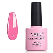 AIMEILI Soak Off UV LED Gel Nail Polish - Pertty Pretty in Pink (009) 10ml