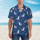 thumbnail image 2 of Fotbe Cute Shark Camisa Hawaiana para Hombre Unisex – Camisa Casual de Verano con Botones de Manga Corta de Algodón y Lino,Large, 2 of 7