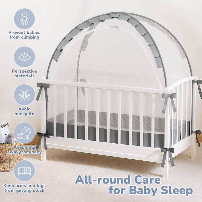 Caveen Pop-Up Crib Tent with Auto-Lock Zipper photo 6