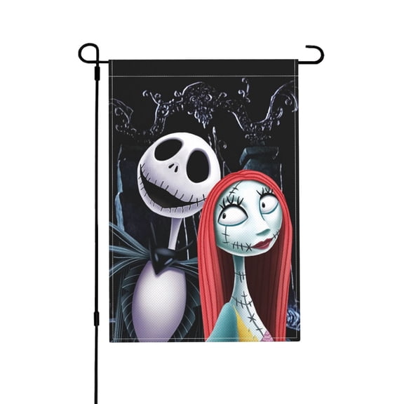 Double-Sided Garden Flag The Nightmare Before Christmas Flag Wall Hanging Room Decorative Yard Home Decor 12x18 inch