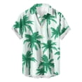 thumbnail image 2 of CaiJunJia George Men's Hawaiian Wrinkle Free Short Sleeve Button Down Tropical Floral Beach Vacation Shirt, 2 of 4