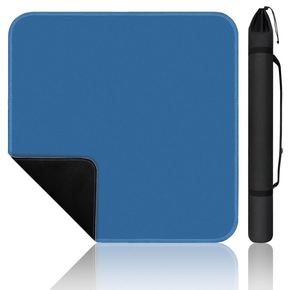 AzulHome Tapis de Mahjong, Tapis de Table de Mahjong Sac de Transport Noir, Housse de Table Antidérapante et Anti-Bruit pour Mahjong, Poker, Jeux de Cartes, Dominos, Jeux de Société, Tapis Antidérapant (Bleu)