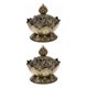 thumbnail image 2 of Injueey Alloy Incense Burner Classical Chinese Handmade Adorn Bronze Aroma Censer Household Wear-resistant Stove Craft Ornaments Bronce 7*7cm 2Conjunto, 2 of 6