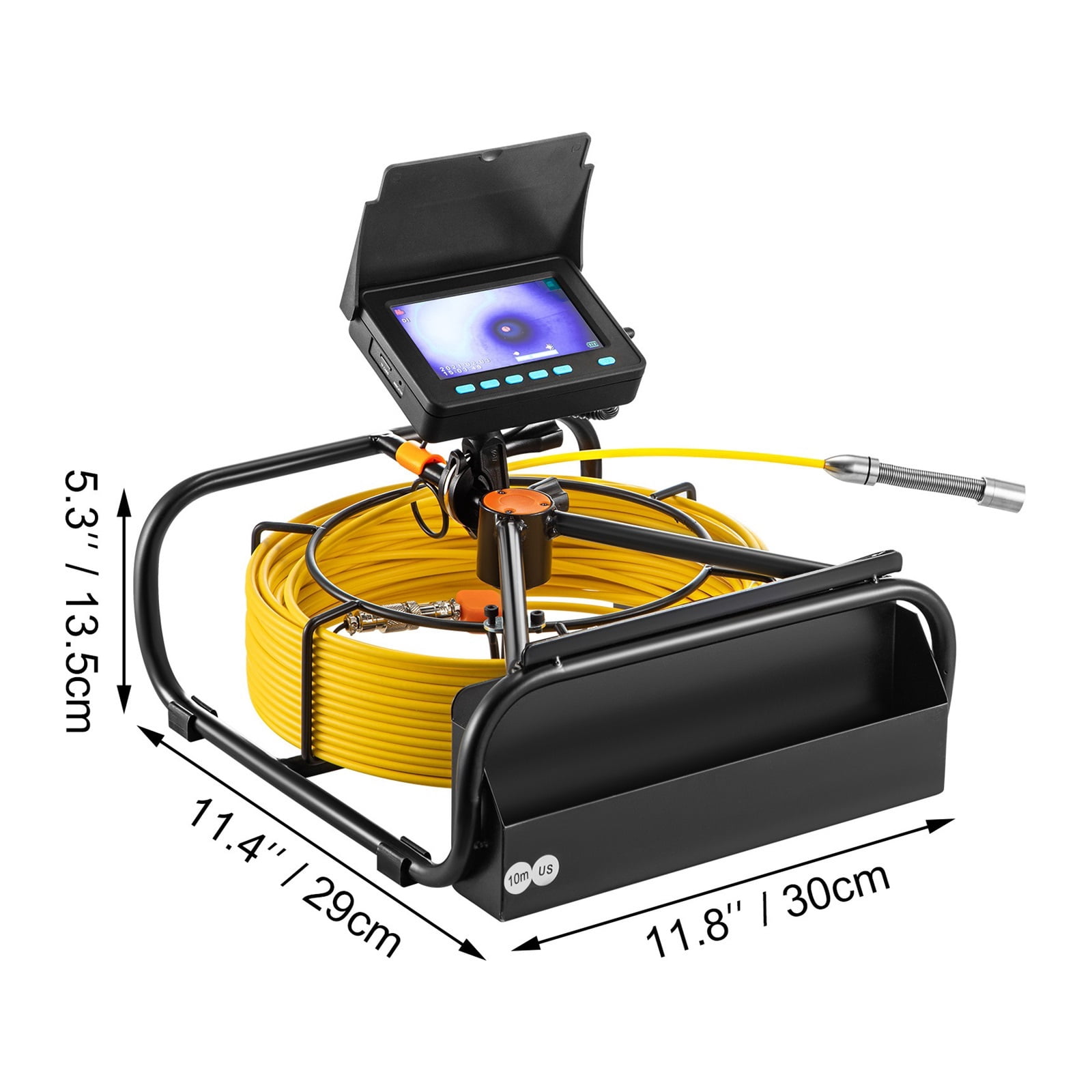 Pipe Inspection Camera DVR 16GB Micro SD Card 4.3in Monitor 10/20/30M Industrial Home Sewer Drain Endoscope IP68 8500mHA for Measurement