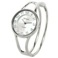 thumbnail image 1 of Silver Round Face Metal Double Band Fashion Women's Bangle Cuff Watch, 1 of 4