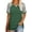 Green, variant on Plus Size T Shirts for Women Color Block Tops Loose Tee Short Sleeve Blouses