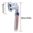 thumbnail image 2 of Cabezal de ducha de aniones de 3 modos Cabezal de regadera desmontable presurizado de baño ajustable kenally HA5520-02B, 2 of 6