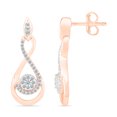 thumbnail image 3 of DGOLD Boucles d'Oreilles en Grappe Diamant Blanc Rond 10kt (1/3 cttw), 3 of 4
