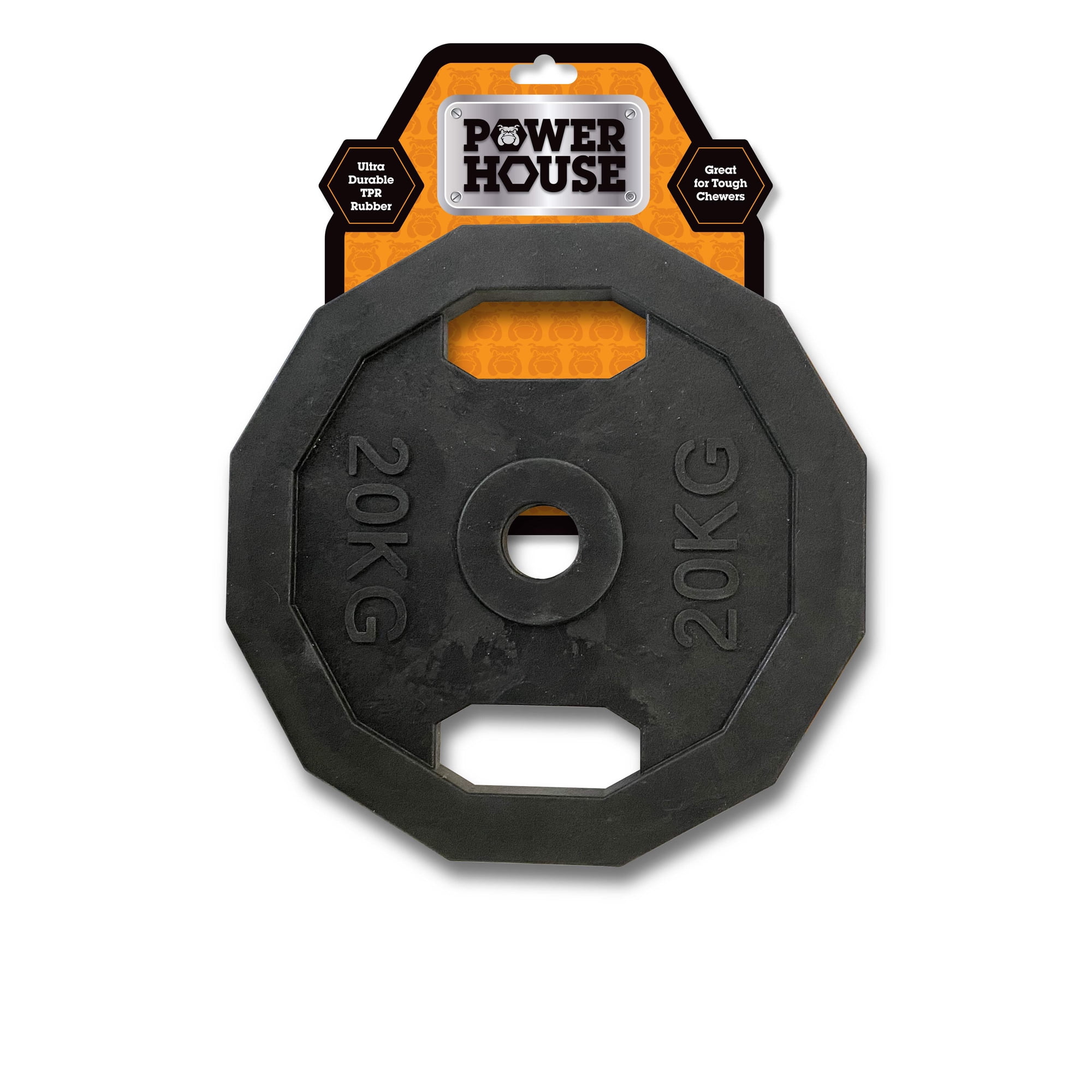 Power House Ultra Durable TPR Weight Plate Dog Toy