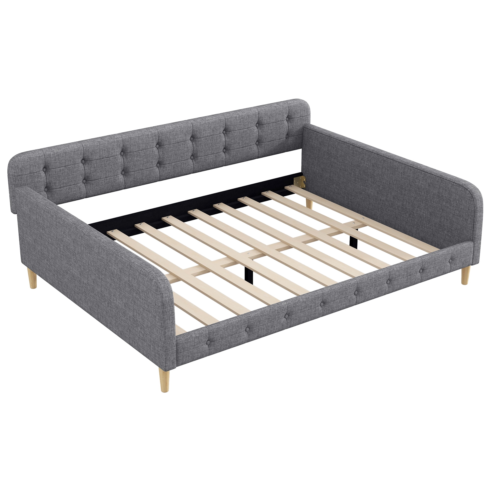 MODERNLUXE Upholstered Queen Size Daybed, Sofa Bed for Living Room, Gray