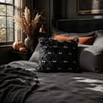 thumbnail image 4 of Halloween Ghost Pillow Cover, Black Faux Rabbit Fur, 1 Piece Decorative Throw Pillow Cover for Halloween Party Indoor Outdoor Sofa Couch Bedroom Living Room Holiday Decoration, 4 of 8