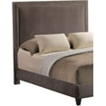 thumbnail image 3 of Leffler Home Night Party Chocolate Brookside Upholstered Bed with Nail Heads, Queen, Dark Brown, 3 of 4