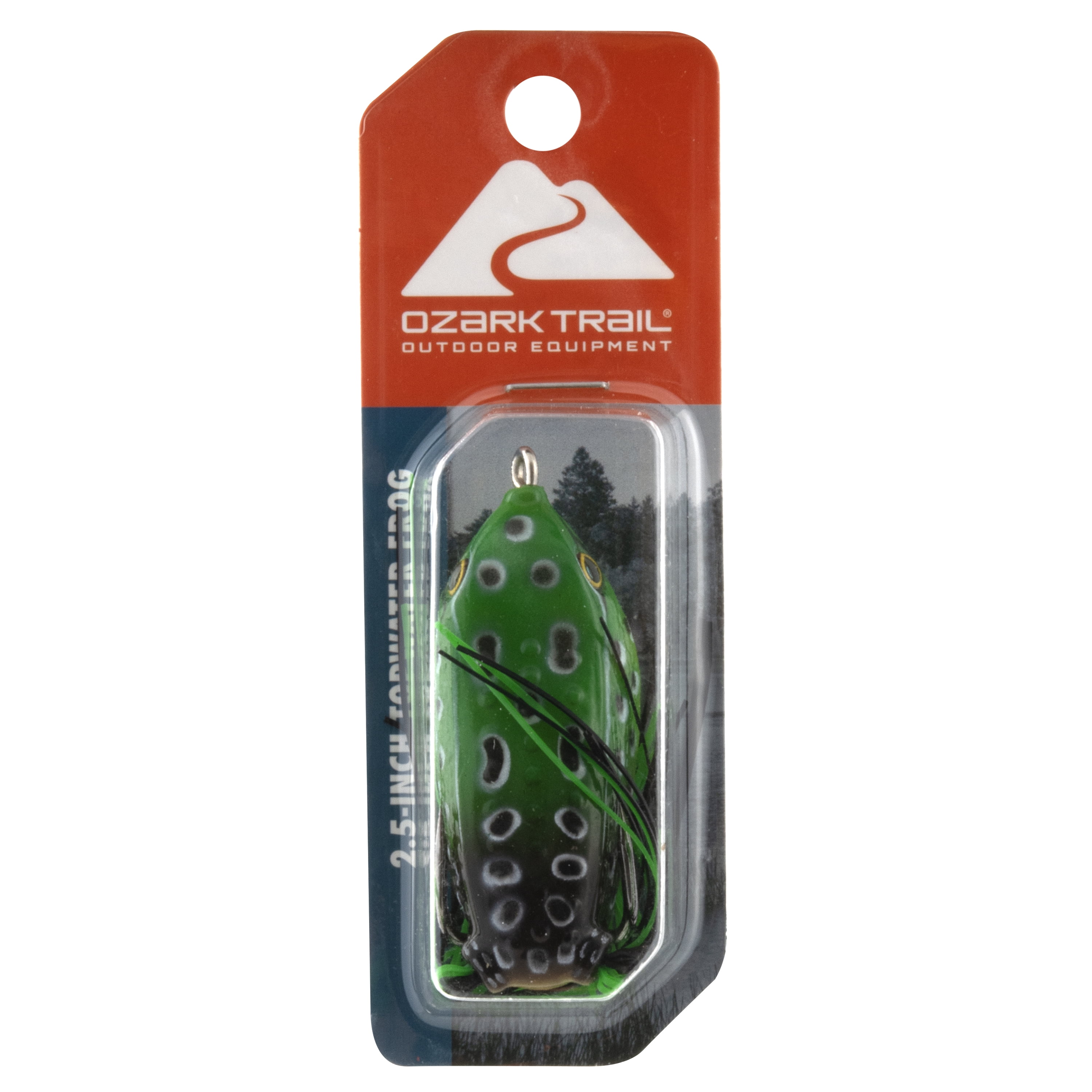 (3 pack) Ozark Trail 2.5" Topwater Frog Lure for Bass Fishing, Bull Frog