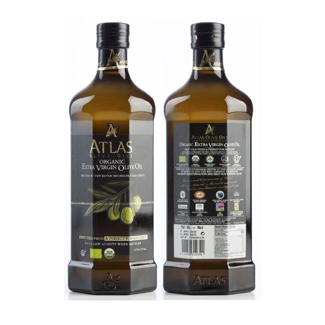 Atlas organic extra virgin olive oil 750ml
