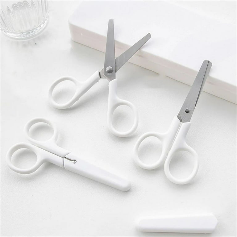 3pcs/set Clear Ins Style Stationery Scissors, Portable Stainless
