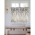 thumbnail image 2 of Grey Eucalyptus 2 Panel Kitchen Curtains for Windows, Farmhouse Weeping Leaves on Linen Bathroom Privacy Curtain, Home Décor Window Treatment for Bedroom/Living Room 55"x45", 2 of 6