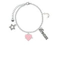 thumbnail image 2 of Delight Jewelry Silvertone Heartbeat on Pink Heart Silvertone Dream Big Charm Bracelet, 7.5+2" Extender, 2 of 4