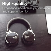 COWIN E7 Active Noise Cancelling Headphones Bluetooth Headphones with Mic Deep Bass Wireless Headphones Over Ear(Black)