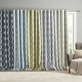thumbnail image 2 of SunSmart Blakesly Printed Ikat Blackout Patio Curtain in Navy, 100"x84", 2 of 5