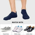 thumbnail image 2 of 6 Pairs No Show Socks for Men,Mens Low Cut Invisible Ankle Socks,Non Slip Cotton Casual Sneaker Trainer Socks with Arch Support(7-13), 2 of 7