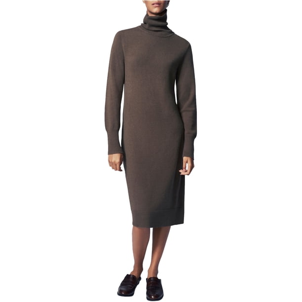 b New York Womens Solid Sweater Dress cocoa XL