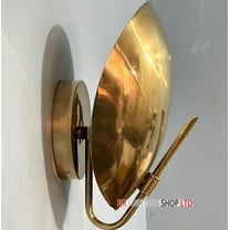 1 Light Curved Wall Sconce Shades | Brass Lamp , Wall Sconces , Modern Raw Brass | Sputnik Chandelier Light Fixture