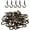 Bronze, variant on Minzimin 100 Pcs 1/2 Inch Screw-in Hooks Nickel Plated Metal Cup Hooks, Ceiling Hooks