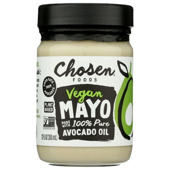 Pack of 6, Chosen Foods Vegan Avocado Oil Mayo, 12 oz