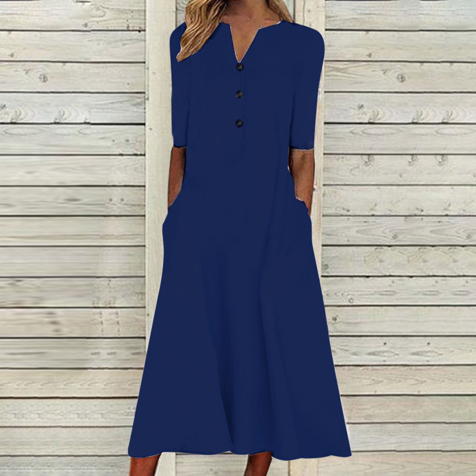 Clearance Sale! Ukumplol Summer Dresses for Women 2024，Blue Dress，Dresses for Women 2024 Casual