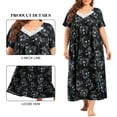 thumbnail image 6 of Loritta Plus Size Nightgowns for Women House Dress Short Sleeve Loungewear Floral Print V-Neck Moomoo Nightgowns Sleepwear XL-5XL, 6 of 6