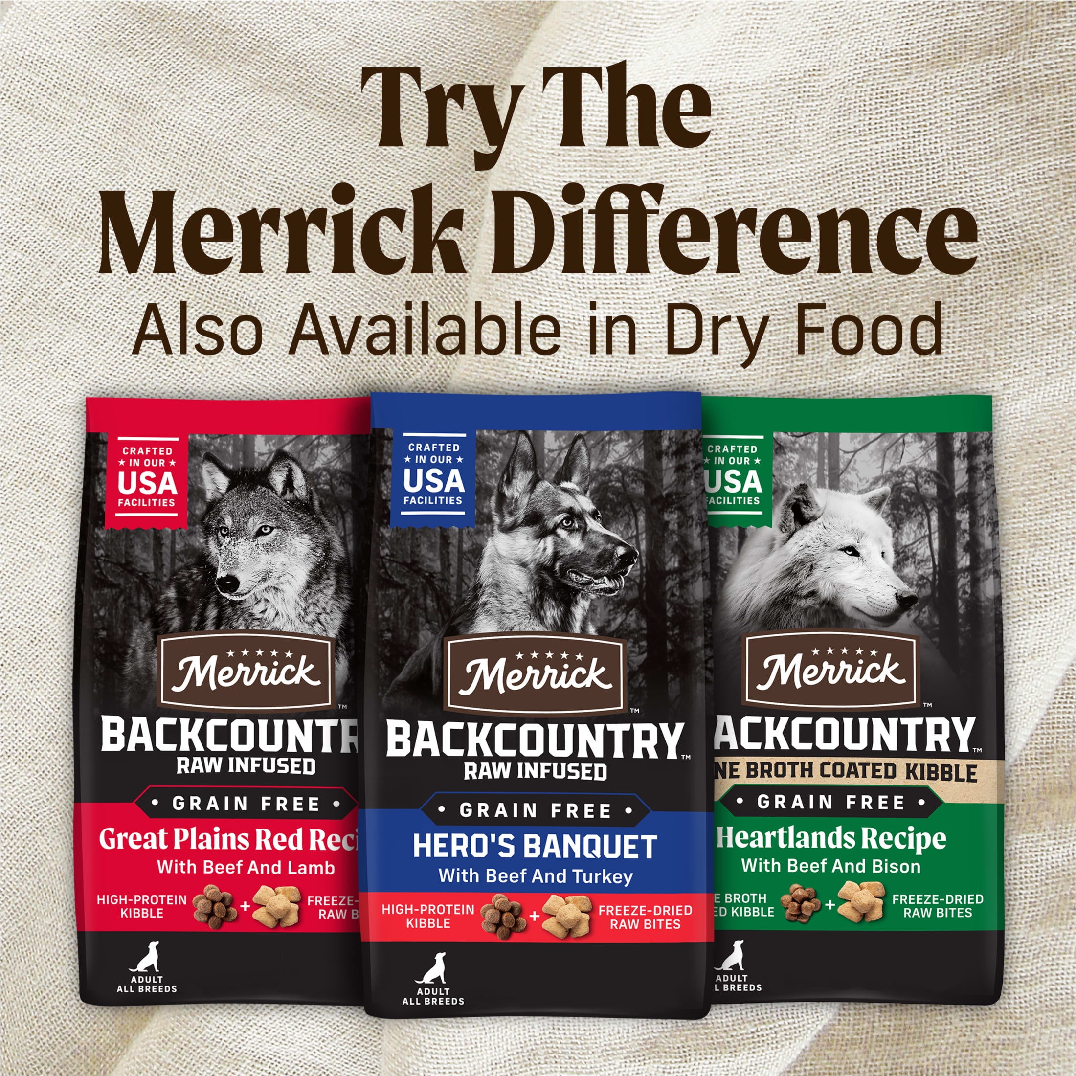 Merrick Backcountry Wet Dog Food for Adults, Grain Free Real Beef & Chicken, 12.7 oz Cans