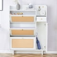 thumbnail image 2 of Shoe Storage Cabinet For Entryway, Free Standing Shoe Storage Organizer With 3 Flip Drawers, 1 Door And 1 Storage Drawer For Heels, Boots, Slippers, 2 of 9