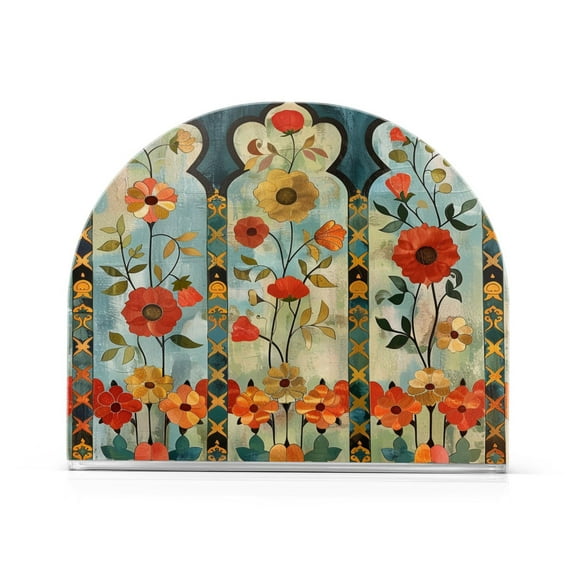 Ryvnso Moroccan Flowers Acrylic Napkin Holder Table Kitchen Paper Tissue Organization