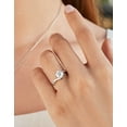 thumbnail image 3 of MomentWish 2 Carat Simulated Diamond Engagement Wedding Rings for Women,Solitaire Moissanite Promise Rings-Size5.5, 3 of 7