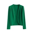 thumbnail image 2 of BADHUB Women 3/4 Sleeves Bolero Shrugs Plus Size Open Front Lightweight Cardigan for Dress Green XL, 2 of 3