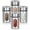 4 pcs salt shaker, variant on 2 PCS Stainless Steel Salt and Pepper Shakers with Adjustable Pour Holes – Elegant Glass and Metal Spice Shakers for Coarse, Kosher, Sugar, Cinnamon, and Spices