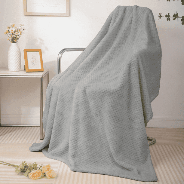 GPED Cobija Ultra Suave, Mantas Cálidas y Acogedoras de 260GSM para Sofá, Cama, Silla, Mantas Transpirables y Ligeras para Todas las Estaciones, Decoración y Cobija para Regalar, Gris