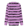 thumbnail image 3 of Fancifize Women's Striped Sweatshirt Long Sleeve Loose Fit Pullover Top Casual Color Block Fall Fashion Outfits, 3 of 5