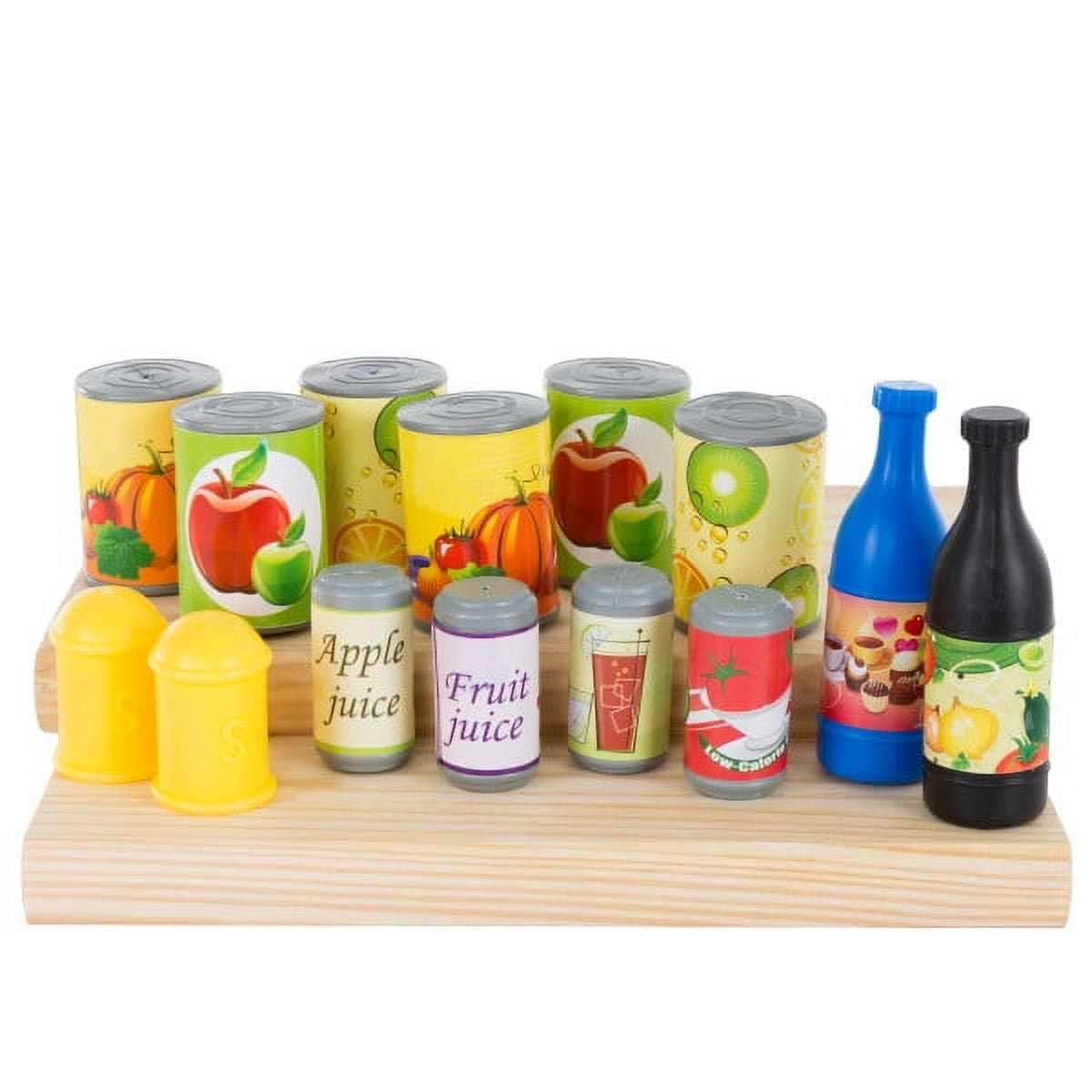 Hey Play 120-Piece Toy Food Set for Kids Kitchen and Pretend Play