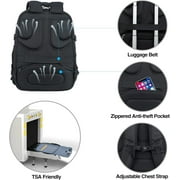 KROSER 18.4 Inch Laptop Travel Backpack Black