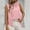 Pink, variant on New summer arrivals Olyvenn Women's Fake Two Piece Fashion Tops Pleated Tanks for Summer Solid Color Crew High Neck Sleeveless Casual Tops Red S