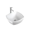 thumbnail image 1 of 16.5 inch square Above Counter Bathroom Vessel Sink in white, 1 of 1