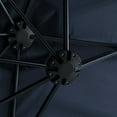 thumbnail image 5 of 14.8 Ft Double Sided Outdoor Umbrella Rectangular Large with Crank, Outdoor Market Umbrella has 12 Sturdy Umbrella Bones, UV and Water Resistant, Navy Blue, 5 of 9