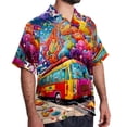 thumbnail image 2 of Mind car Men's Poplin Casual Printed Button Down Short Sleeve Summer Beach Shirts Unisex, 2 of 6